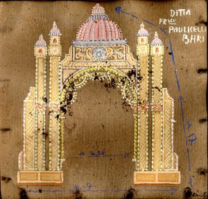 Esemplare d’epoca in mostra - Il disegno delle luminarie tradizionali